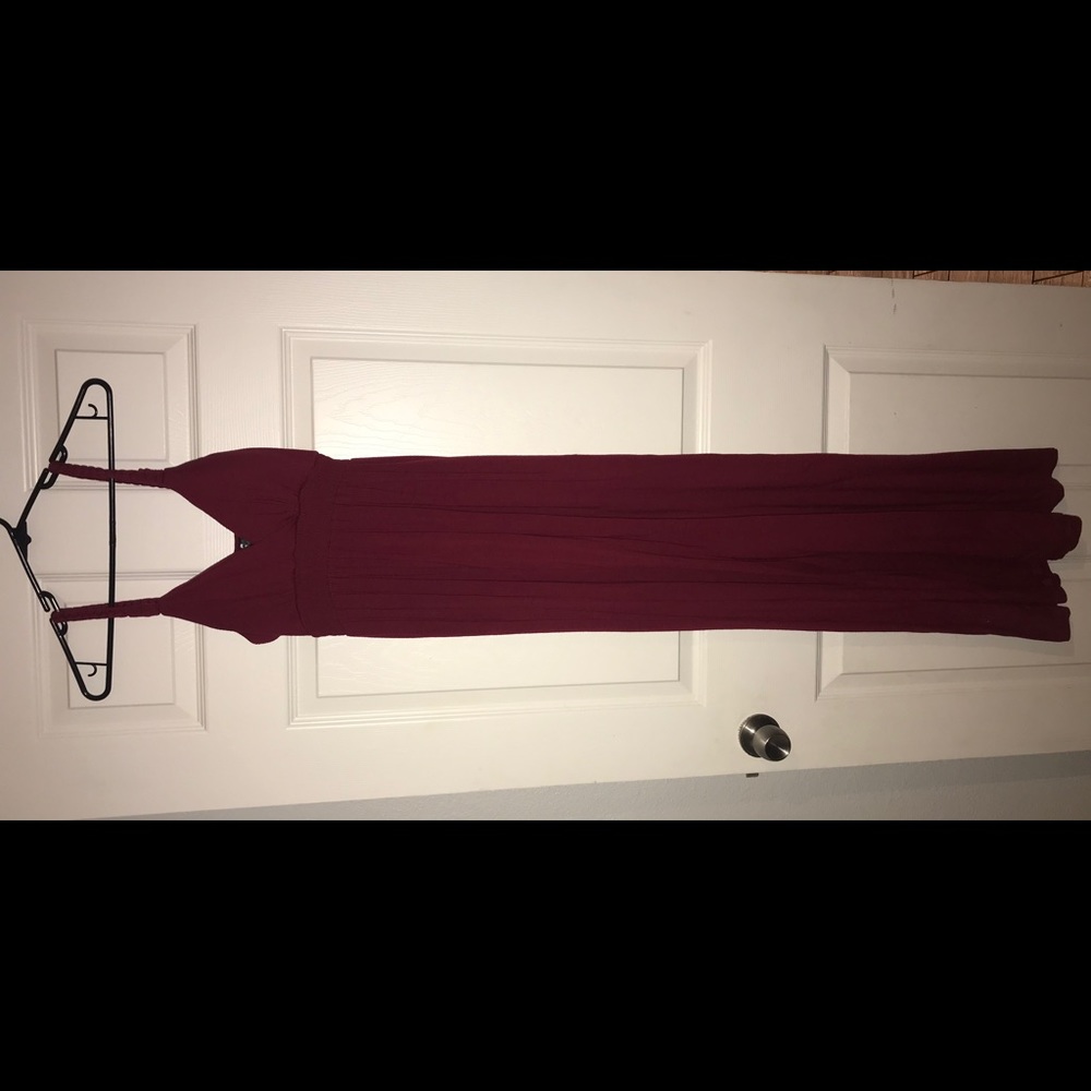 Burgundy maxi dress